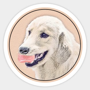 Golden Retriever with Tennis Ball Sticker